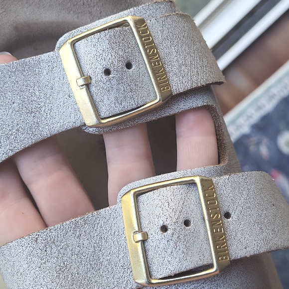 Silver double strapped Birkenstocks - Picture 5 of 5